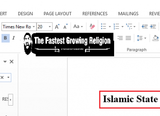 Microsoft Word Proves ISIS has Nothing to Do With Islam